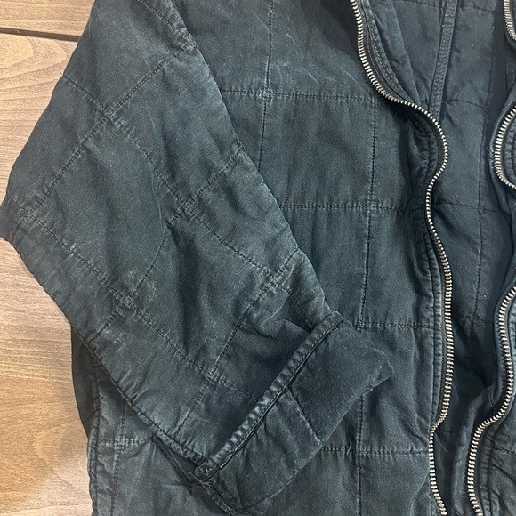 Free People Black Bomber Jacket with Relaxed Fit - Picture 7 of 9